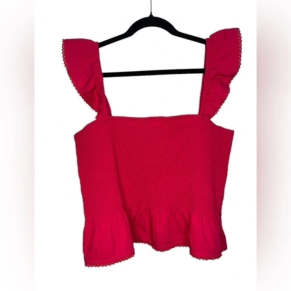 NWOT Summer Beach Roller Rabbit Pink Dove Top Smocked Tank Top Size XL - Picture 5 of 11